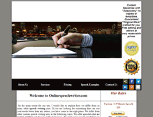 Tablet Screenshot of onlinespeechwriter.com